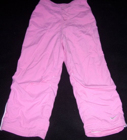 Girls 4 5 S NIKE Pink Lined Nylon Athletic Pants