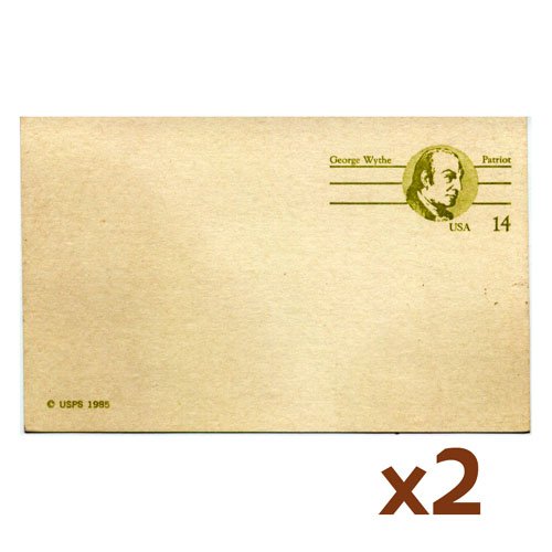 USPS George Wythe Patriot 14-cent postcard (2-pack)