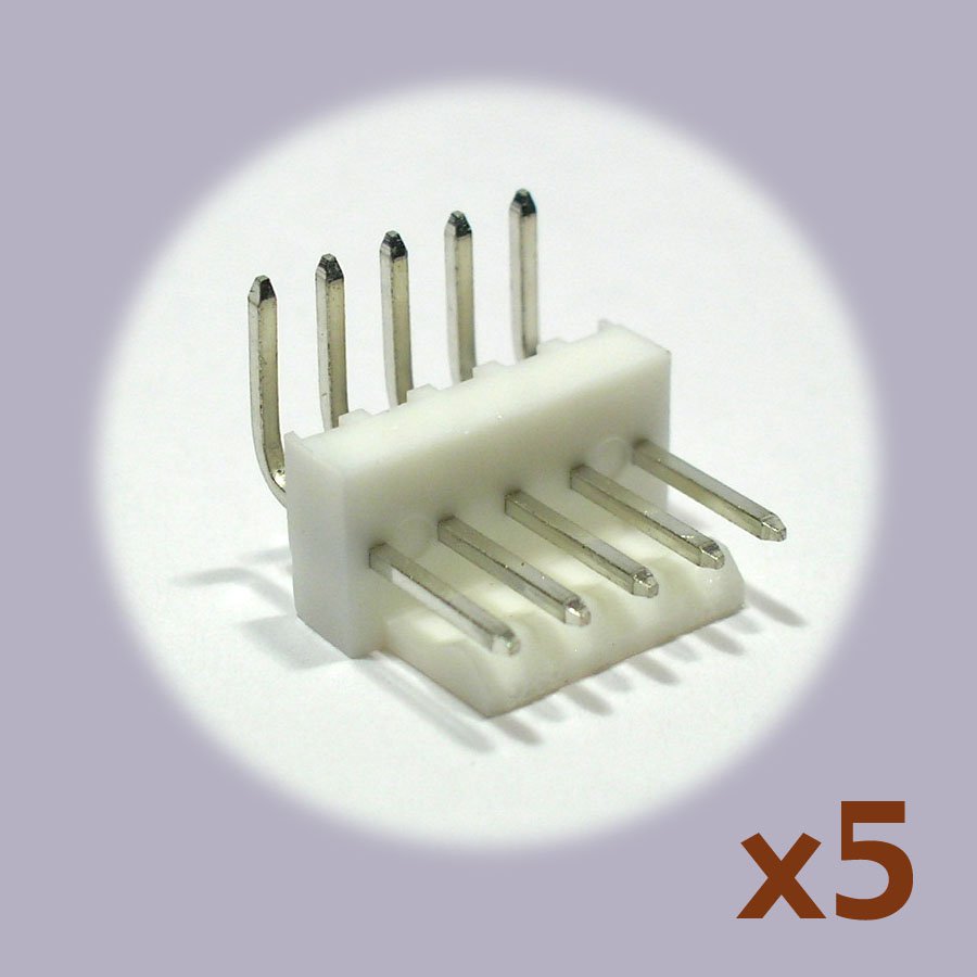 Molex 22-05-3051-P 5-pin Friction Lock Header Asy (5 pcs, NoS)