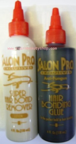 Salon Pro Hair Extension Black Glue & Remover Kit-4 oz