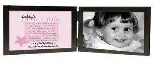 Daddy's Little Girl Black Wood Photo Picture Frame with Poem