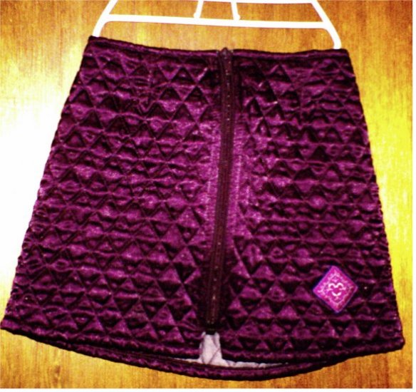 EUC Girls' Disney Store purple plush skirt with Mickey Mouse patch size 4T