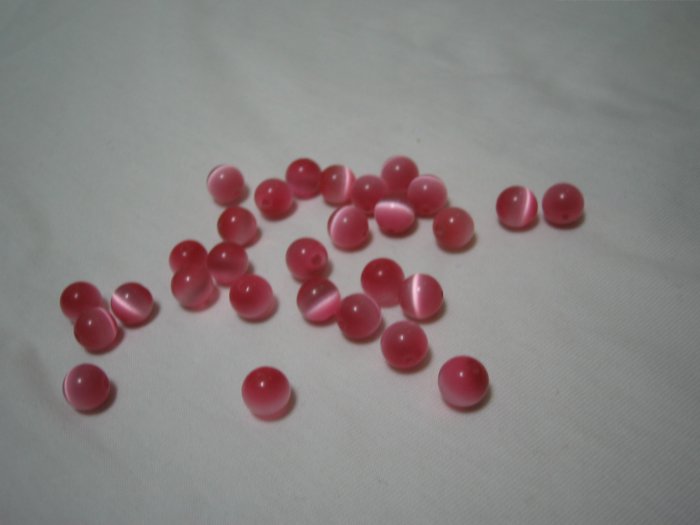 Pink Cat's Eye Beads (8mm)