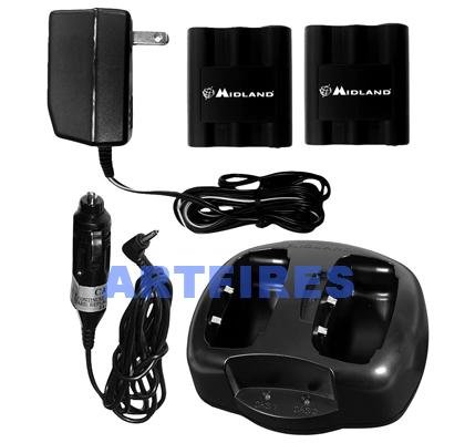 Midland GMRS Charger & 2 Battery Packs AVP-6