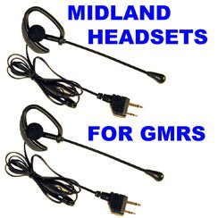 Pair Midland GMRS Over the Ear Mic Headsets AVP-1