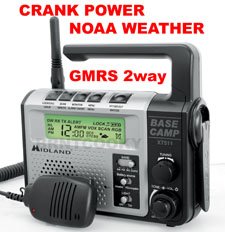 Midland XT511 NOAA Weather GMRS AM/FM Crank Power Radio