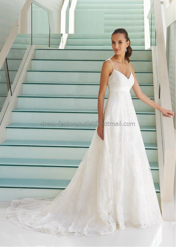 thin strap wedding dresses