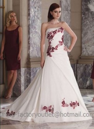 wine wedding dress