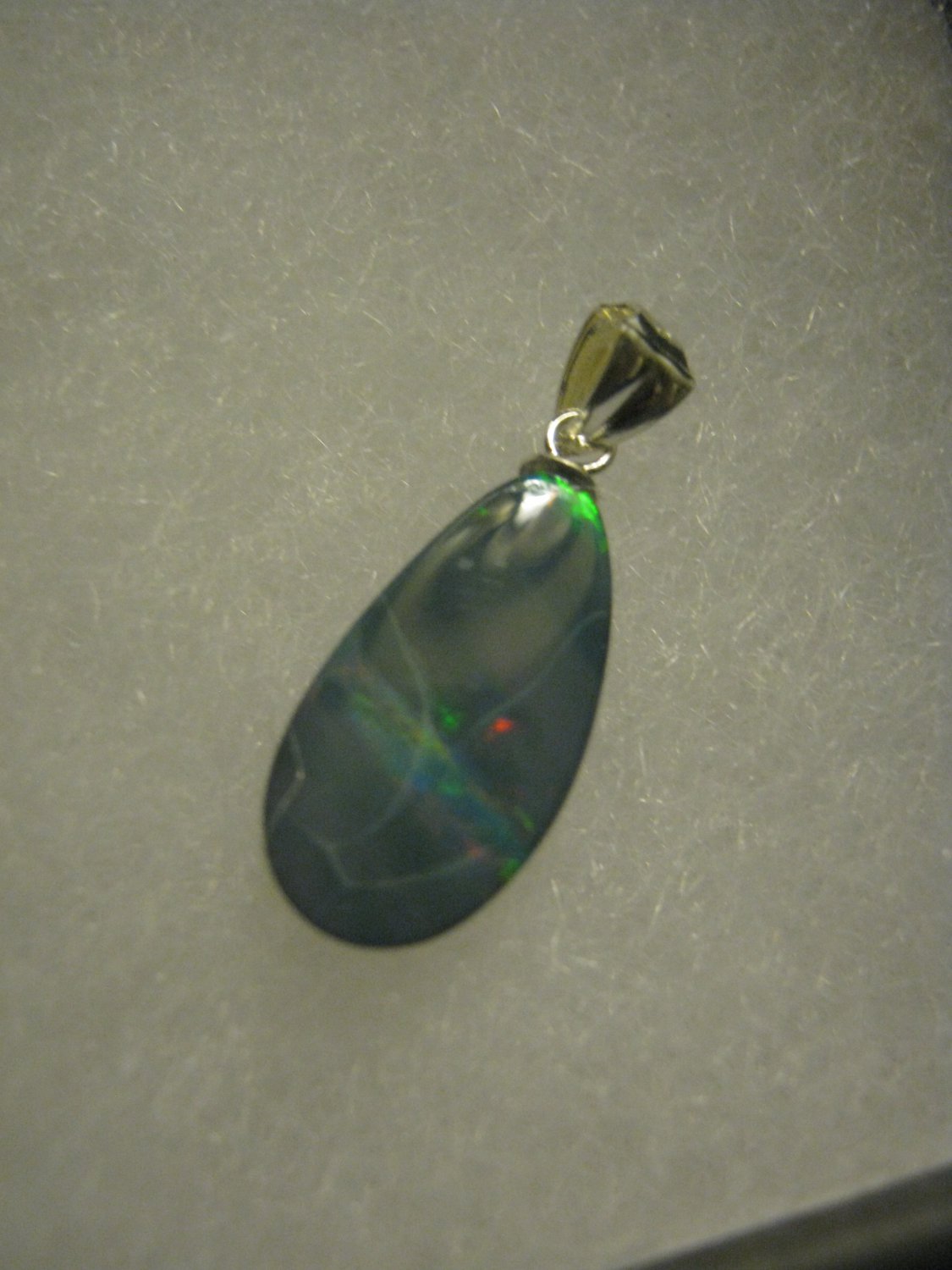 New Boulder Opal Pendant Necklace Sterling Silver Free Ground Ship Lower 48
