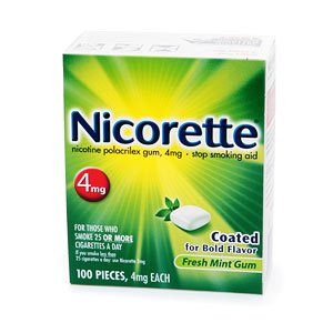 Nicorette Nicotine Gum 4mg, Fresh Mint 100 ea--stop smoking aid