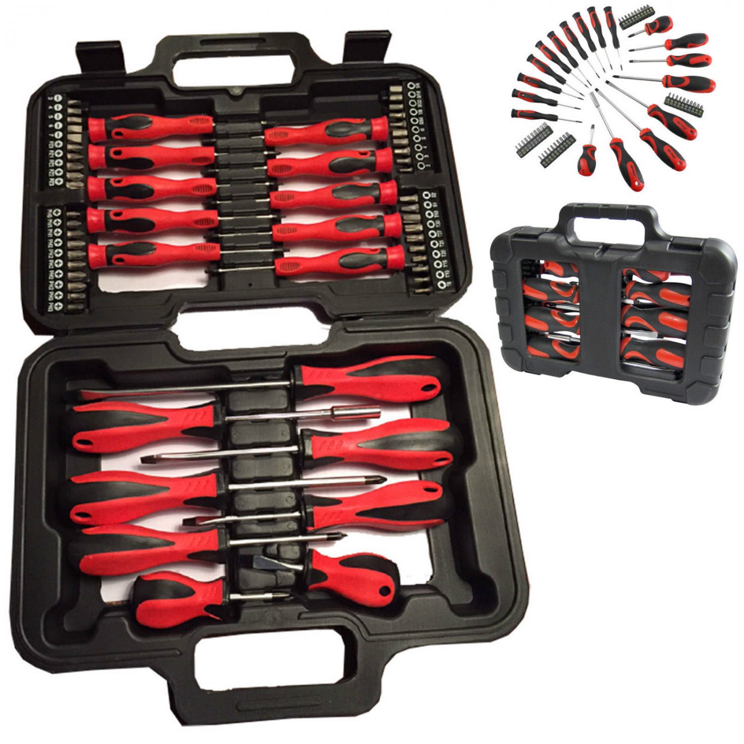 Mechanics Screwdriver & Bit Tool Kit Set Precision Phillips Torx Pozi Slotted