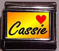 CASSIE Custom Italian Name Charm 9mm