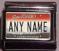 Idaho State License Plate Name Charm, Any Name You Want 9mm charm