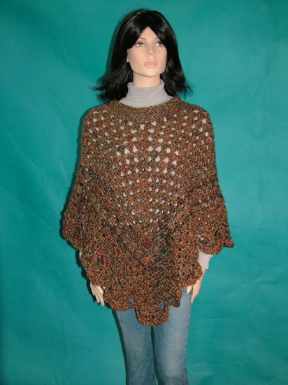 KNC Coming Home "Martha Stewart" Poncho Barley Sz S-M