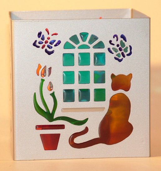 KNC Cat Silhouette Large Tealight Holder