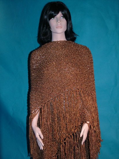 KNC Hand Knit Homespun Shawl Ranch