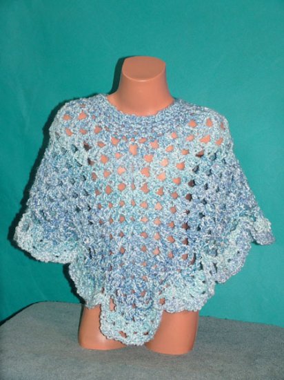 KNC Coming Home Kids' Poncho Delft Blue Size 4