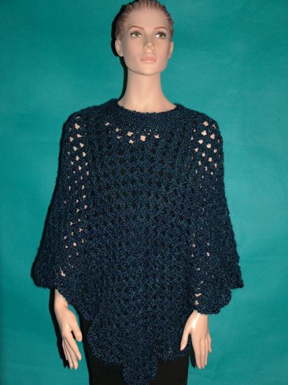 KNC Coming Home Hand Crochet Poncho Colonial Sz S-M