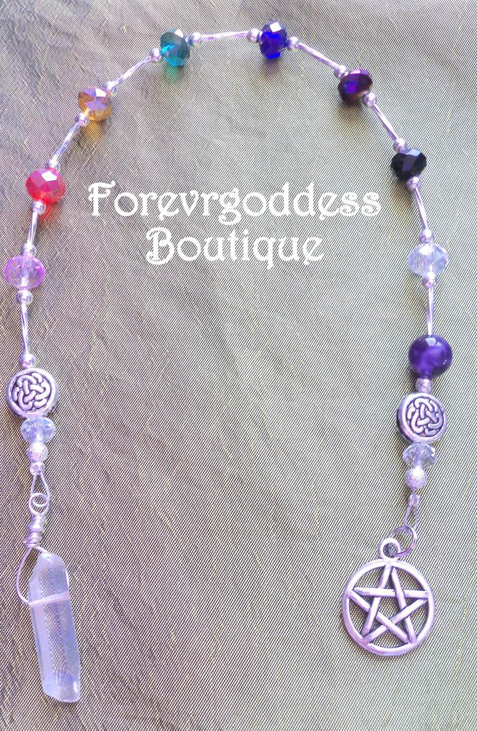 Witches ladder- amethyst /Crystal point