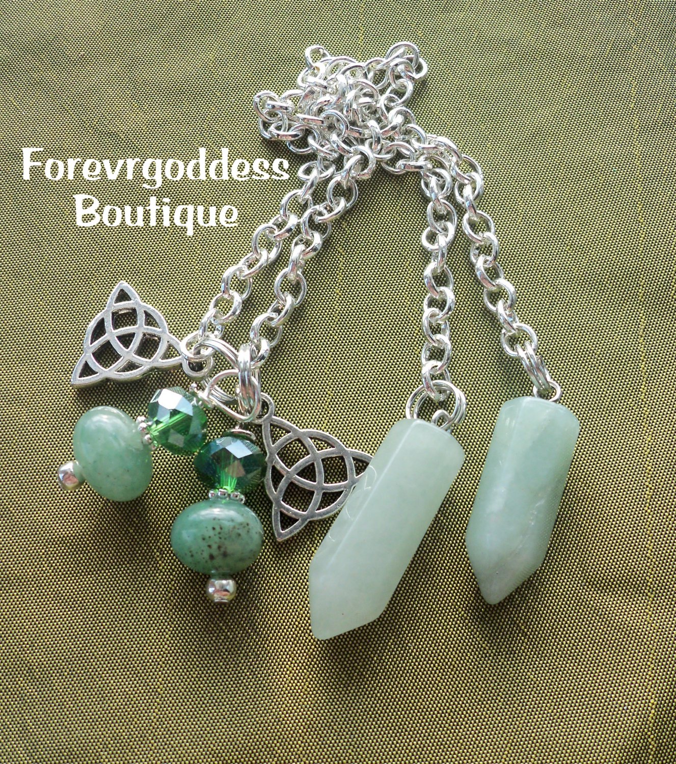 2 Aventurine matching Pendulums