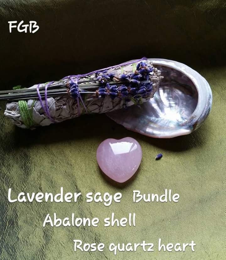 Rose quartz smudging set