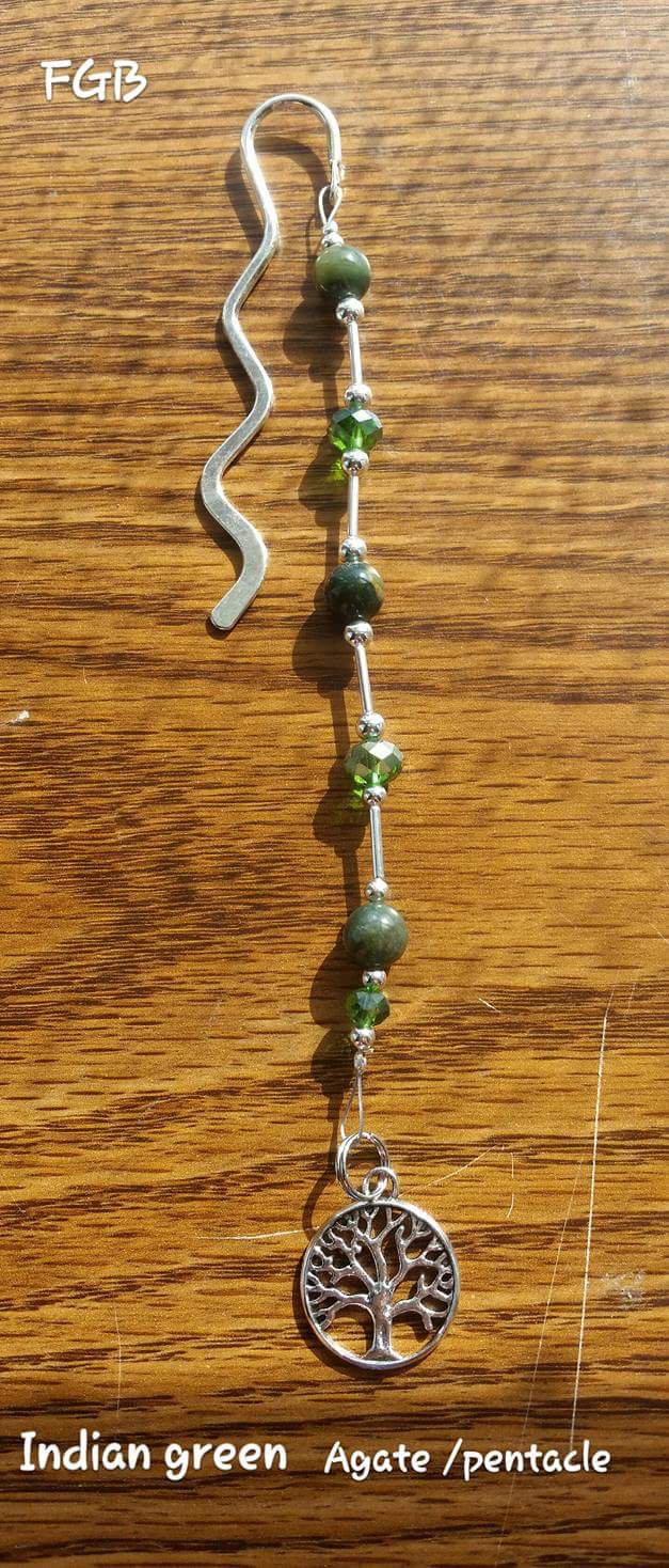 Indian green agate / Tree of life bookmark