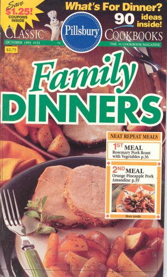 Pillsbury Family Dinners #152 Cookbook Buy 3 Get 1 Free
