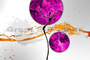 EC366 MODERN ABSTRACT ART GICLEE CANVAS PRINTS