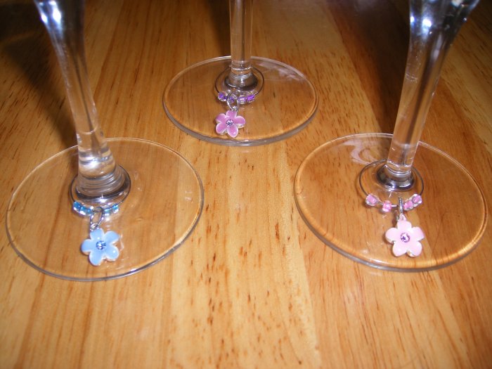Set of 3 Wine Glass Charms