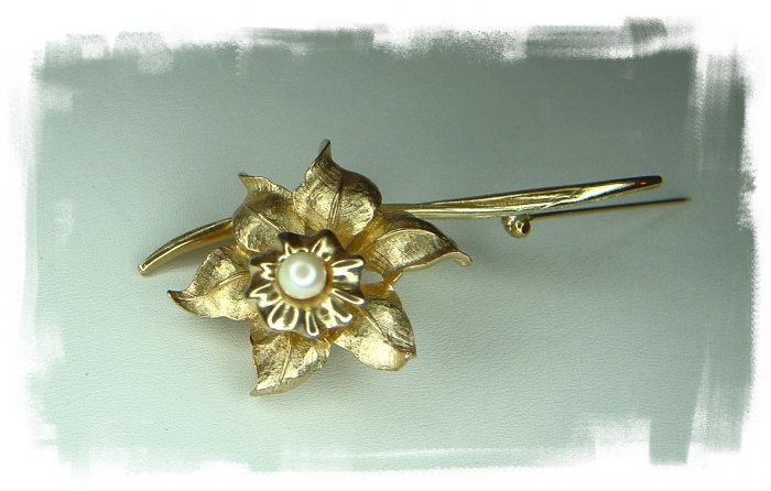 Jonquill Flower Brooch Numbered and Signed Boucher