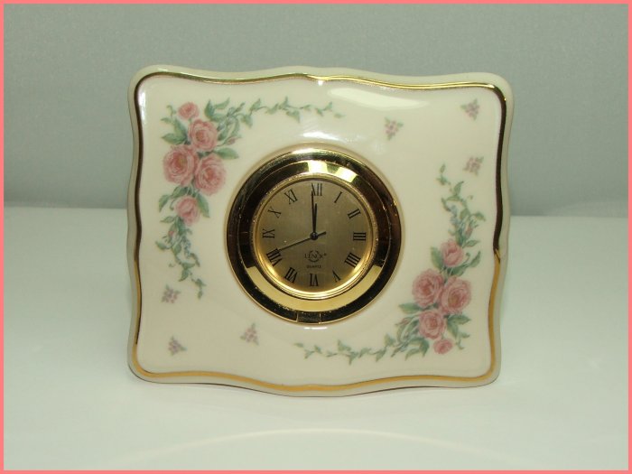 "SOLD"Lenox Porcelain Table Clock