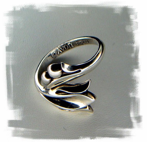 Vintage Avon Sterling Lily Ring- 1970's