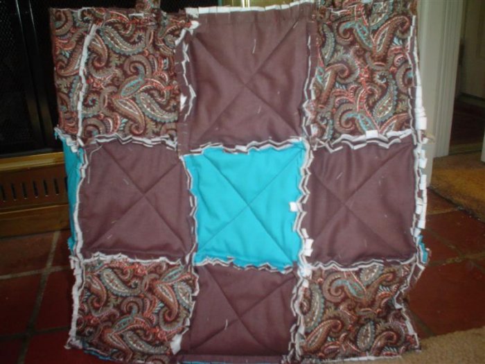 Brown Paisley Rag Purse