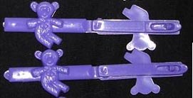Hair Clip - Purple Teddy Bear