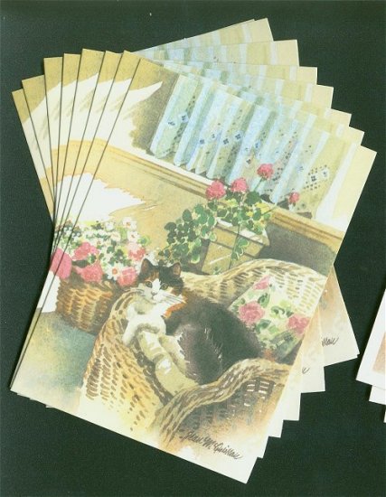 Cat Notelets Box of 8 Blank Cards with Envelopes #3