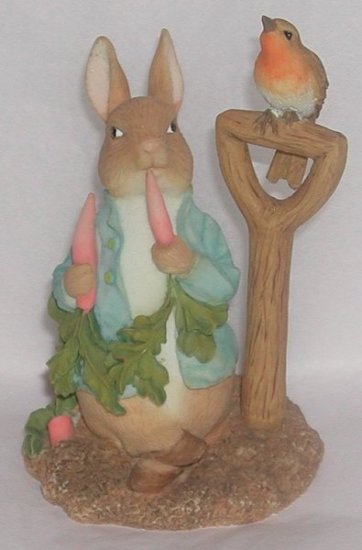 Beatrix Potter Peter Rabbit Eating Radishes Figurine