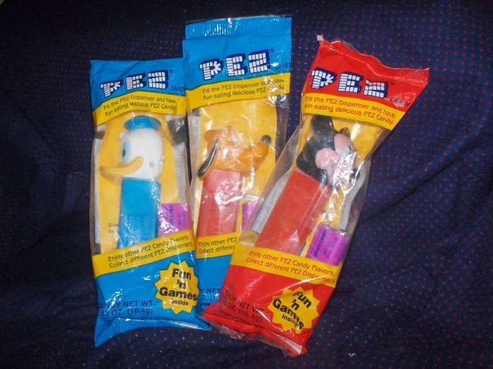 Set of 3 Vintage Disney Pez Dispensers