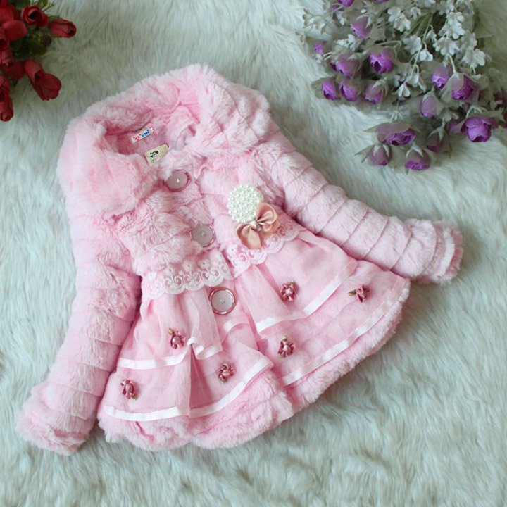 Size 6 Pink - Girls Junoesque Baby Faux Fur Coat