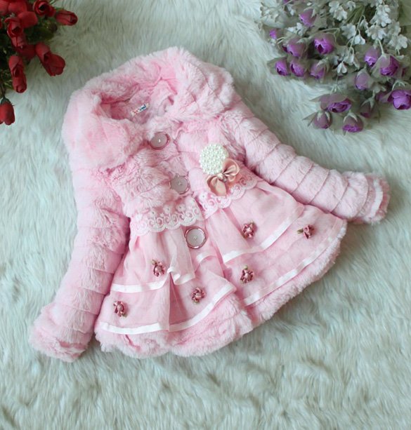 Size 8 Pink - Girls Junoesque Baby Faux Fur Coat
