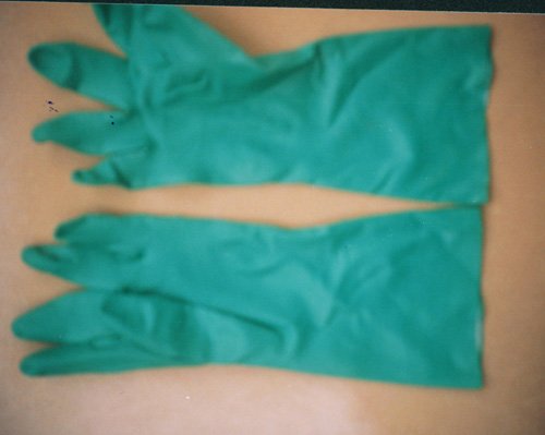 Green gloves
