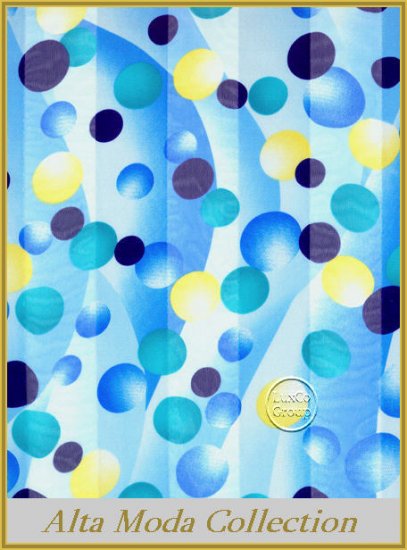 Blue Bubbles Satin Scarf