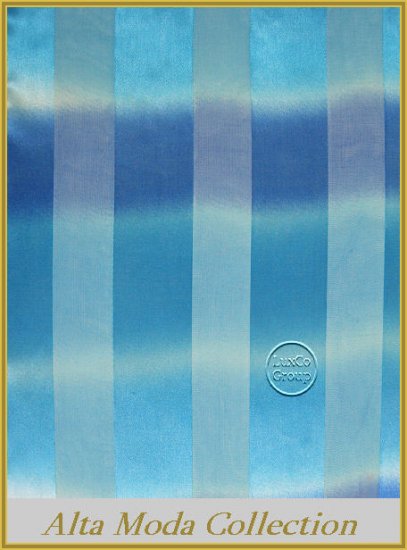 Blue Pin Stripe Satin Scarf
