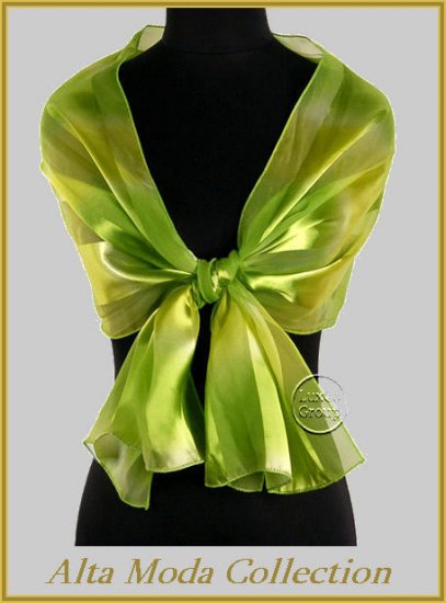 Green Satin Scarf
