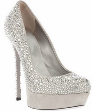 2012 popular style silver diamond rivets 15cm high heel shoes