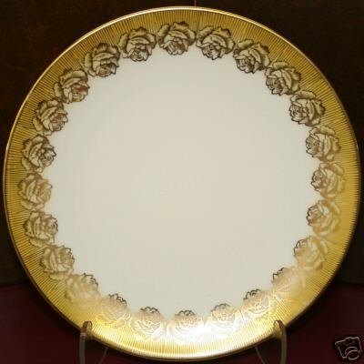 COLLECTOR BAVARIA GOLD ROSE PLATE DISH WINTERLING NICE!