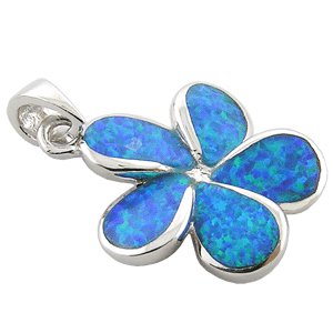 Natural Opal Flower Pendant