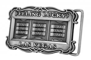 FREE BACK LEATHER SNAP BELT XS,S,M,L,XL SLOT MACHINE FEELING LUCKY LOS VEGAS NEW
