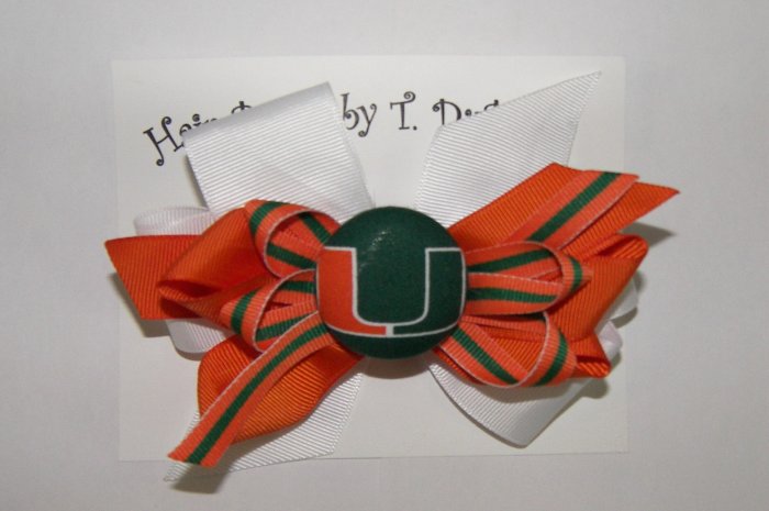 University of Miami Hair Bow