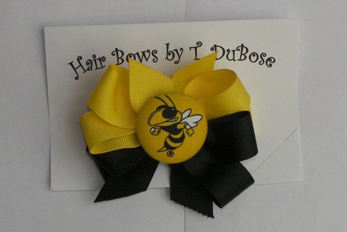Georgia Tech Hair Bow