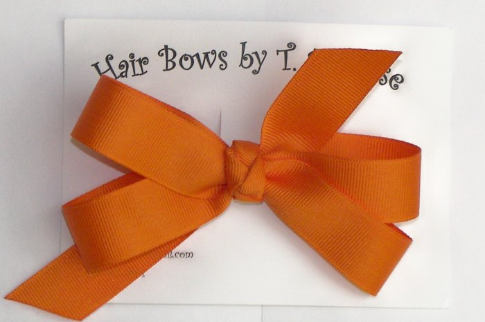 ORANGE HAIR BOW